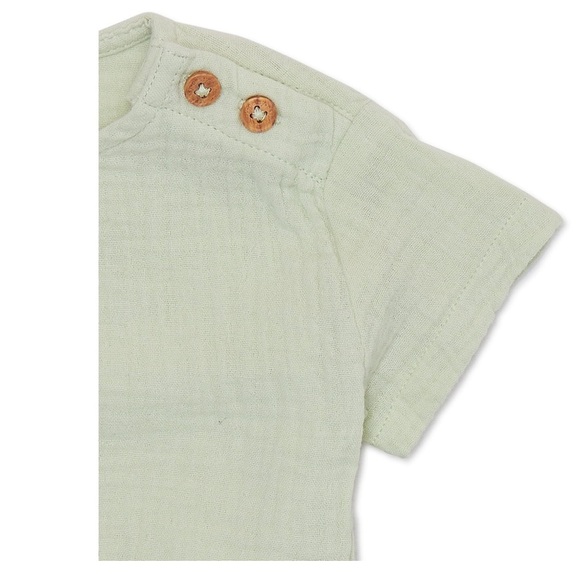 easy-peasy Baby Short Sleeve Solid Woven Tee, Size 18 months - Picture 3 of 4